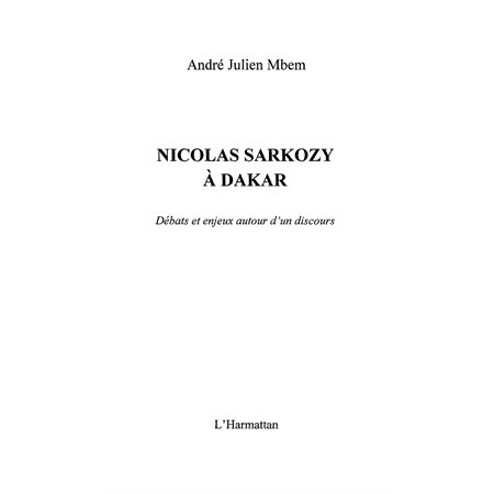 Nicolas Sarkosy à Dakar