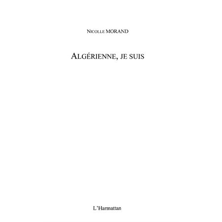 Algérienne,je suis