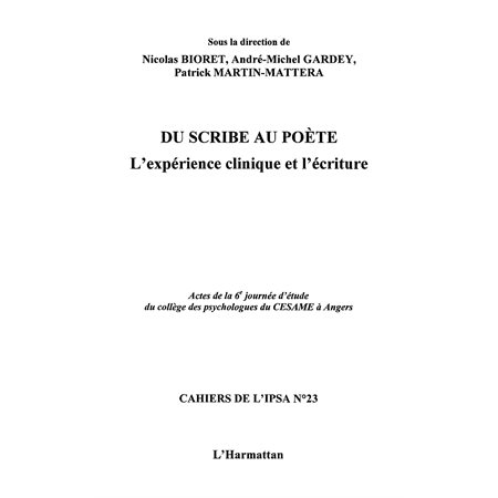 Du Scribe au poète