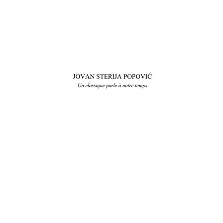 Jovan Sterija Popovic-classique parle