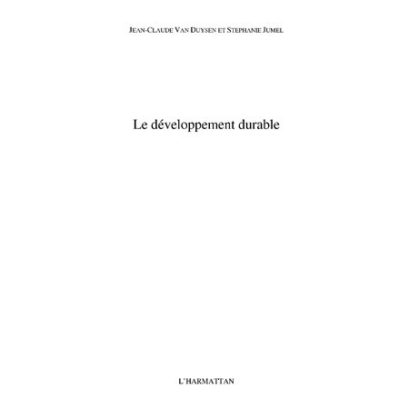 Développement durable Le