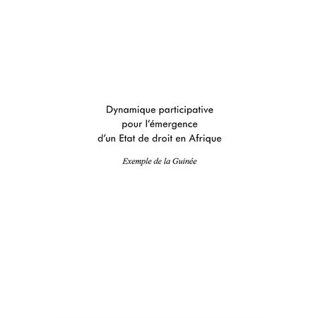 Dynamique participative pour l'émergence