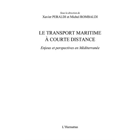 Le transport maritime à courte distance - Enjeux et perspectives Méditerranéen