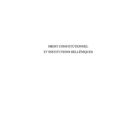 Droit constitutionnel et institutions he