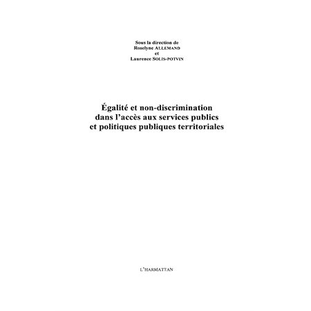 Egalité et non-discrimination dans l'accès aux services publ