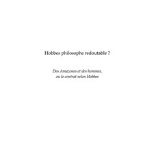 Hobbes philosophe redoutable? - des amazones et des hommes,