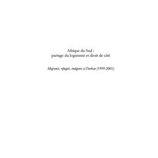 Afrique du sud: partage du logement et de cité