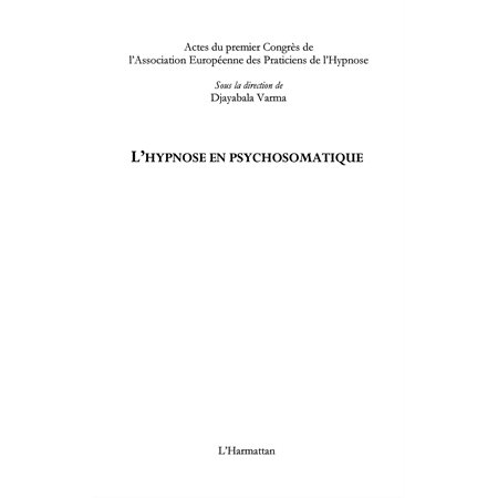 Hypnose en psychosomatique L'