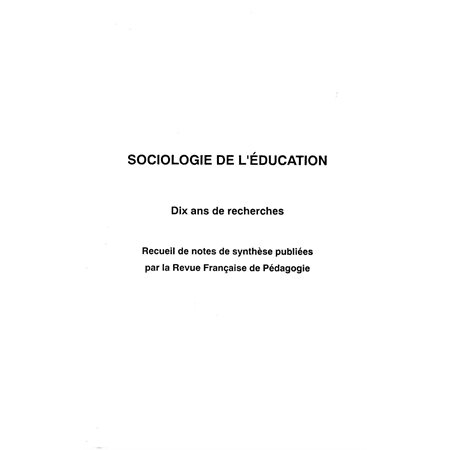 Sociologie de l'éducation