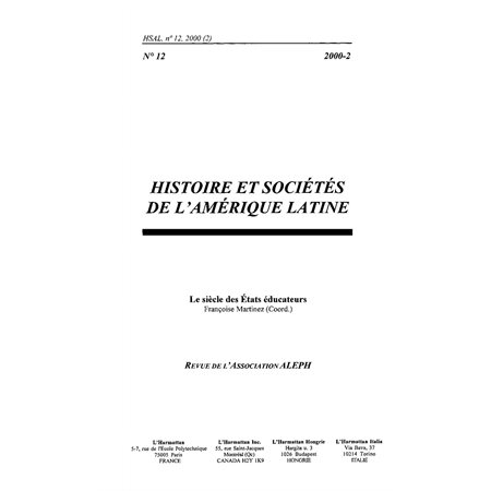 Histoire et sociétés no. 12