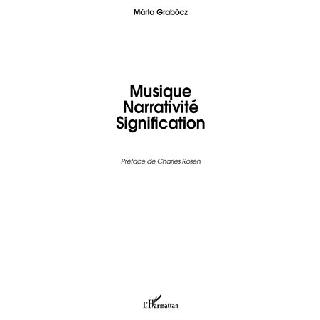 Musique, narrativité, signification