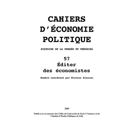 Editer des économistes