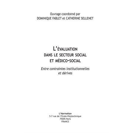 L'évaluation dans le secteur social et médico-social - entre