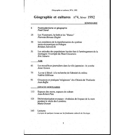 Géographie et cultures n°4