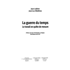 LA GUERRE DU TEMPS