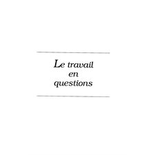 Le travail en question