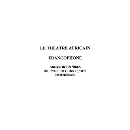 Théâtre africain francophone