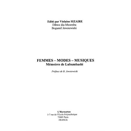 Femmes-mode-musique. mémoires de lubumbashi