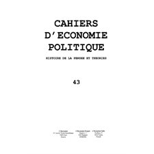 Cahier d'économie politique no.43