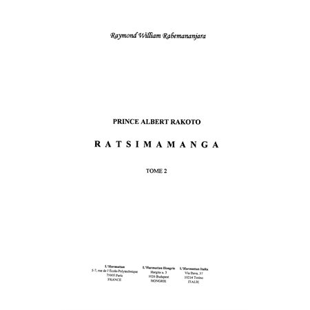 Prince albert rakoto ratsimamanga t. 1