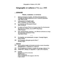 Géographie et cultures n°16