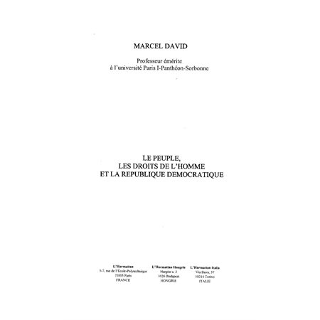 Peuple les droits de l'homme et la république démocratique