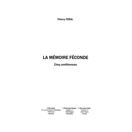 La Mémoire féconde