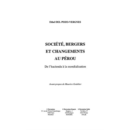 Société, bergers et changements au Pérou