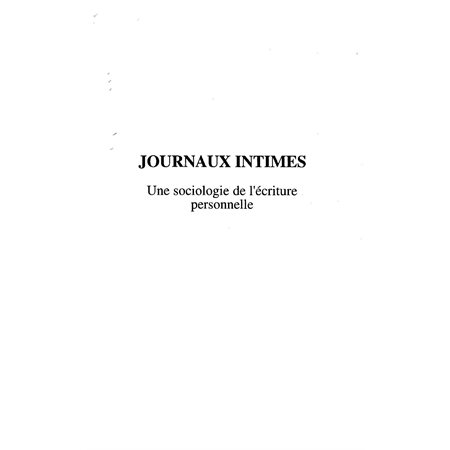 Journaux intimes