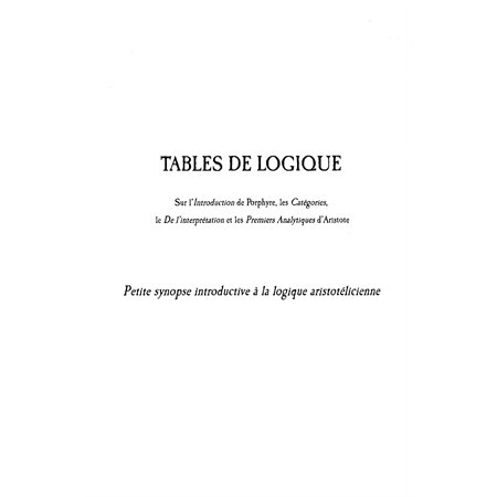 Tables de logique