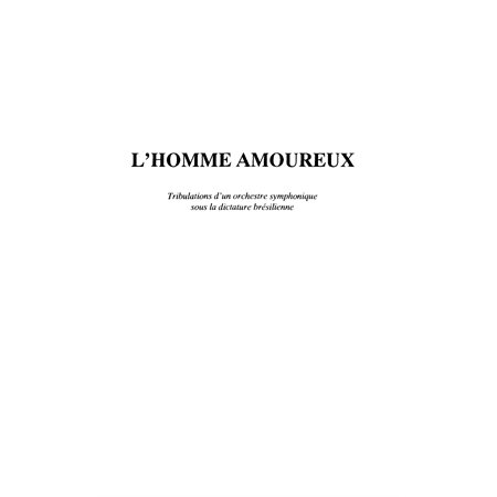 Homme amoureux l'