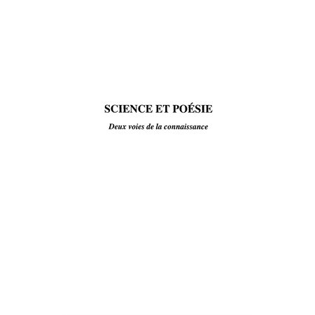 Science et poésie