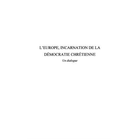 Europe: incarnation de la démocratie chr