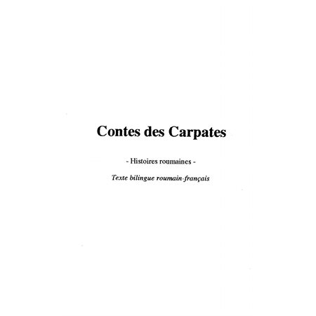 Contes des carpates - texte  bilingue ro