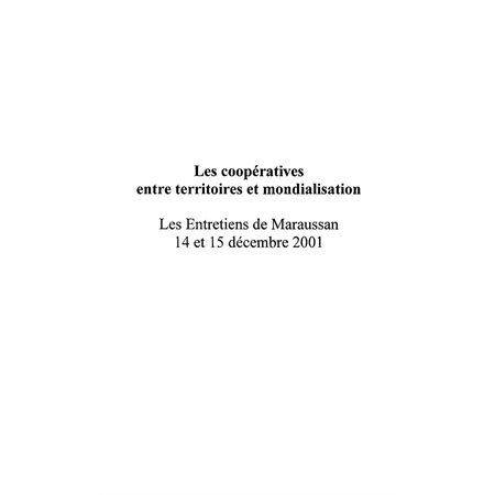 Les coopératives entre territoires et mondialisation