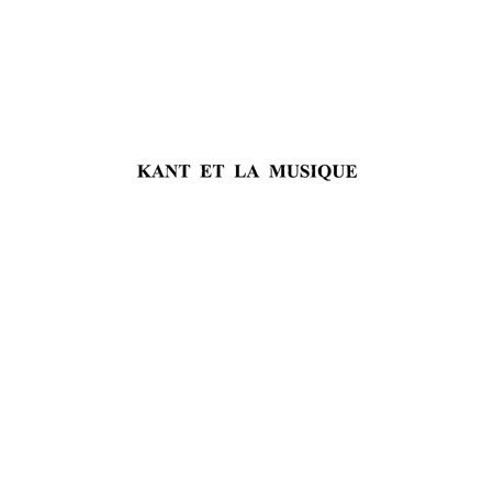 Kant et la musique