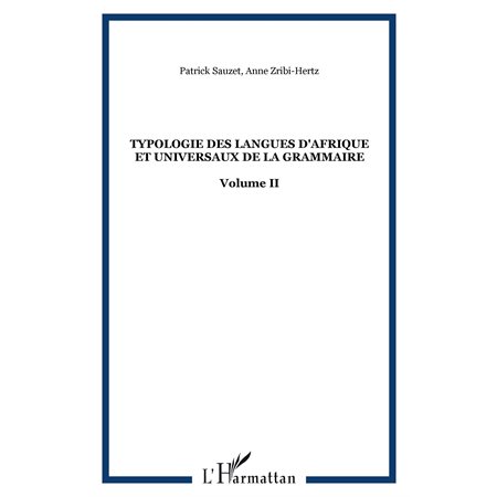 Typologie des langues d'Afrique et universaux de la grammaire