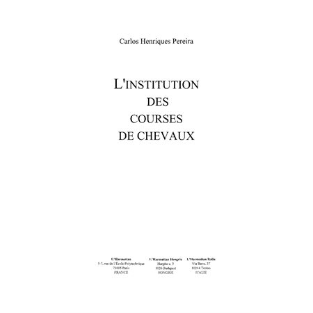 Institution des courses de chevaux