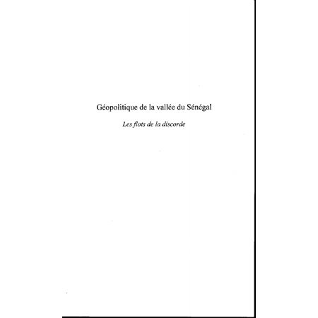 Géopolitique de la vallée du Sénégal