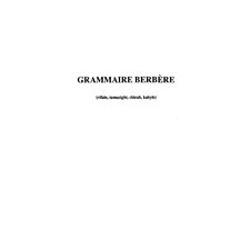 Grammaire berbère (rifain tamazight chle
