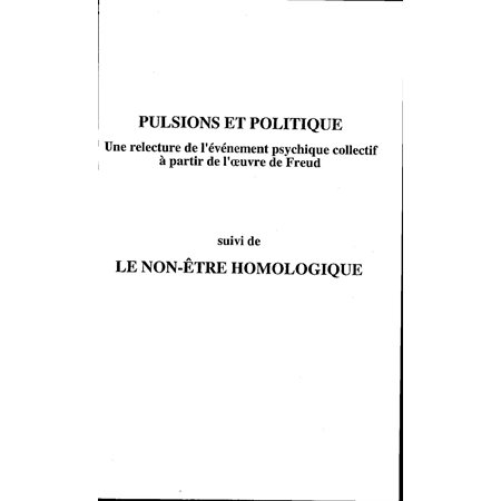 Pulsions et Politique