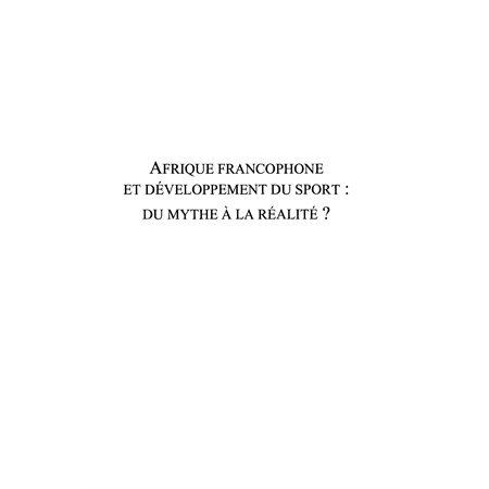 Afrique francophone et développement du