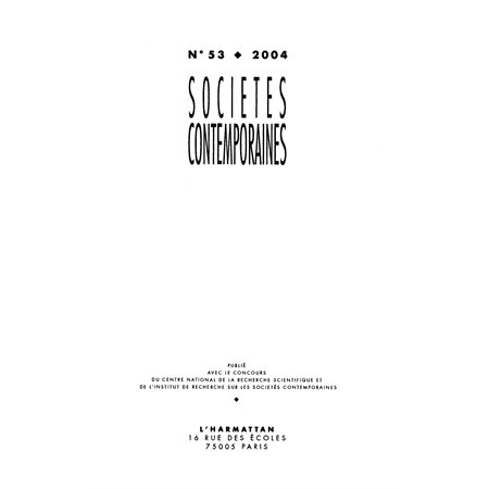 Sociétés contemporaine no. 53