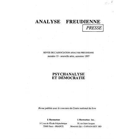 Psychanalyse et démocratie