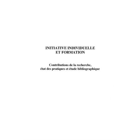 Initiative individuelle et formation