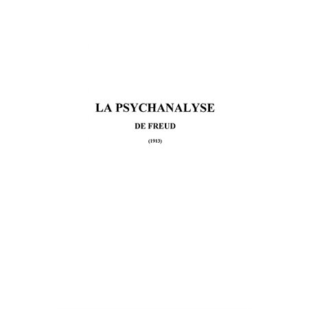 La psychanalyse de Freud