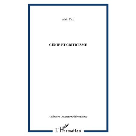 Génie et criticisme