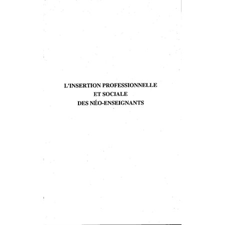 Insertion professionnelle et sociale des