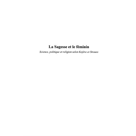 La sagesse et le féminin