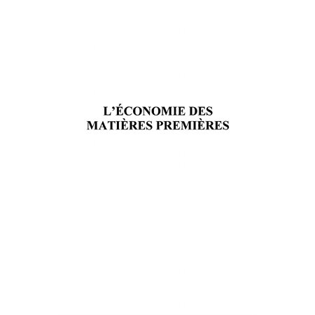 économie des matières premières